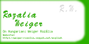 rozalia weiger business card